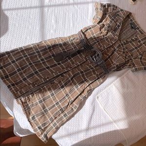 Cute plaid belted dress